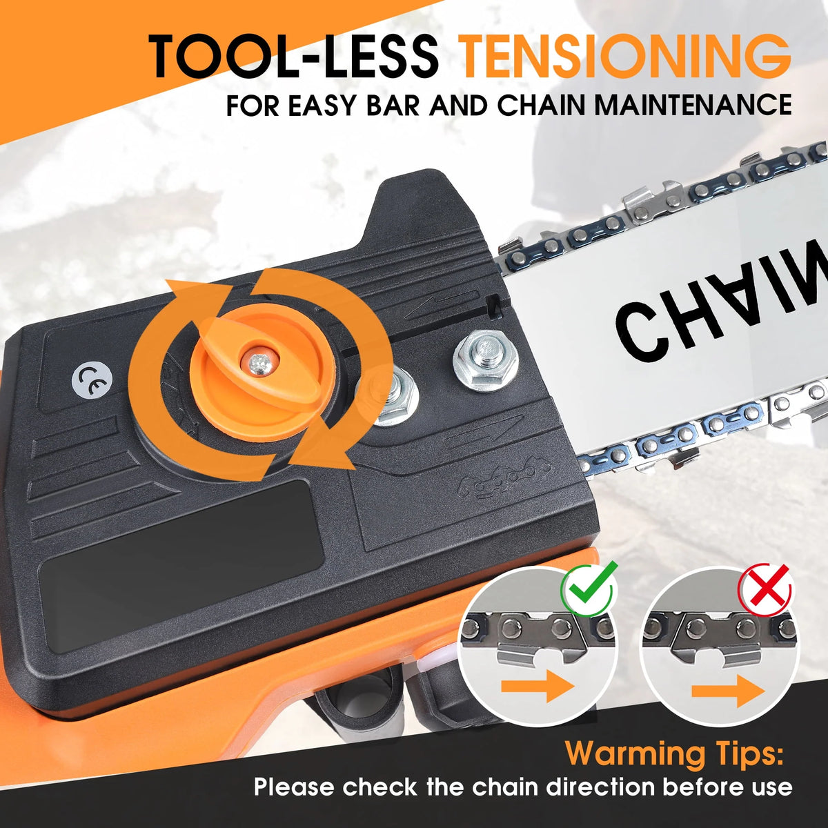 12 inch Cordless Electric Chainsaw with 2 Battery C265209