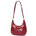 Small Hobo Bags Crescent Shaped Tote Handbag with Zipper Closure L363