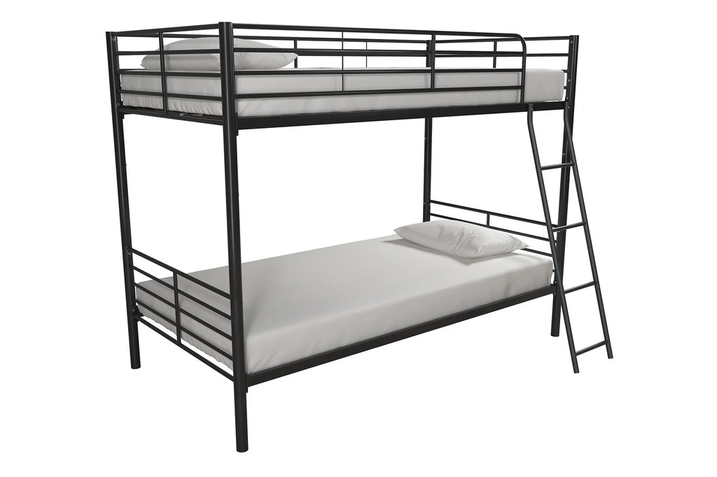 Black Twin over Twin Metal Bunk Bed V734705