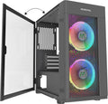 Pink Micro ATX Computer Case with Tempered Glass Panel I191