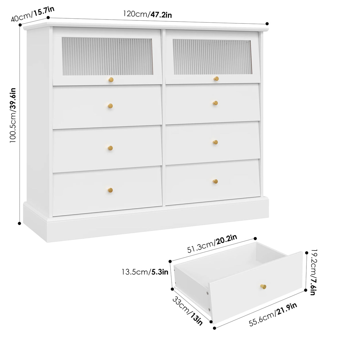 Black 8 Drawer Wood Dresser Y41243