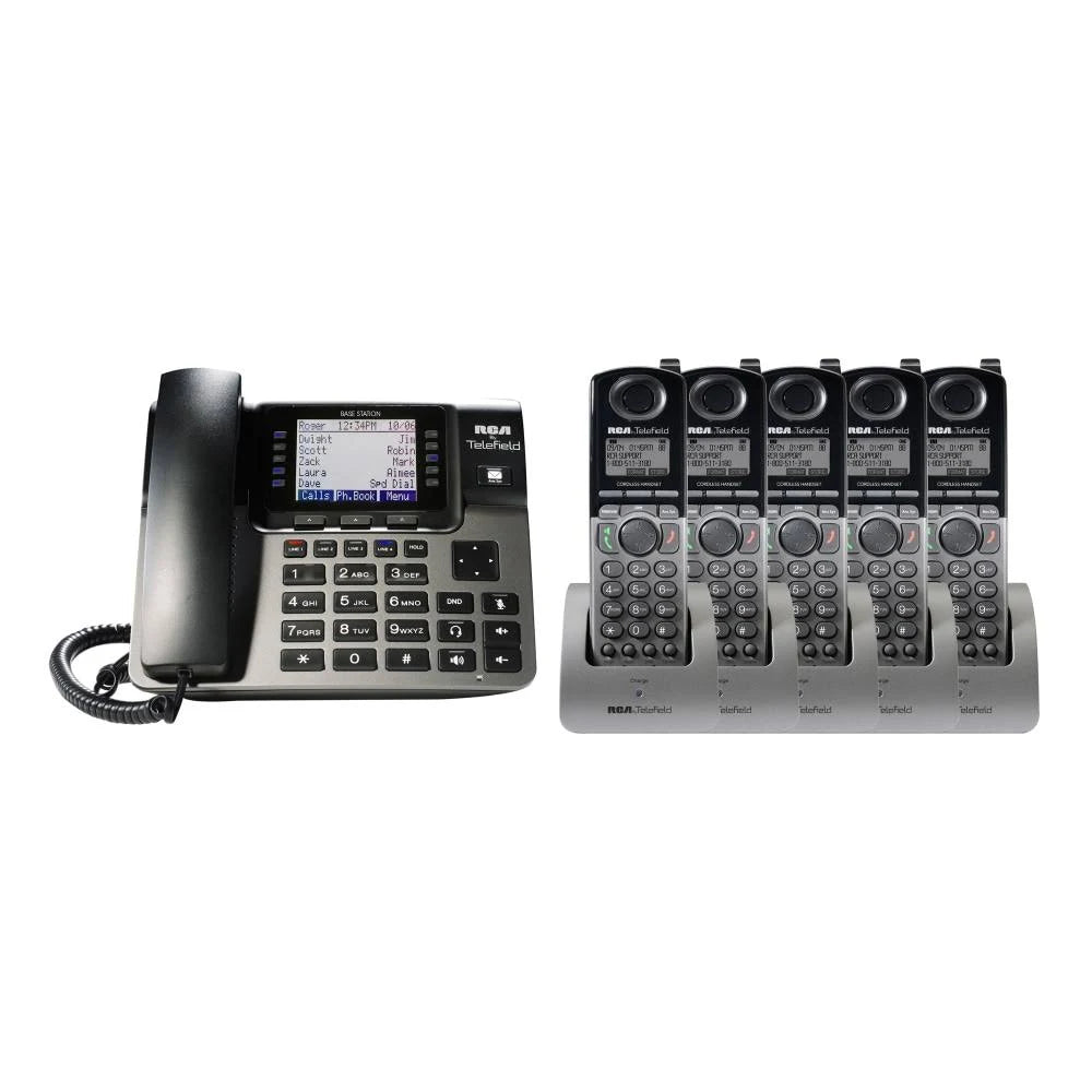 5 Cordless Handset Bundle with Digital Answering System V8477