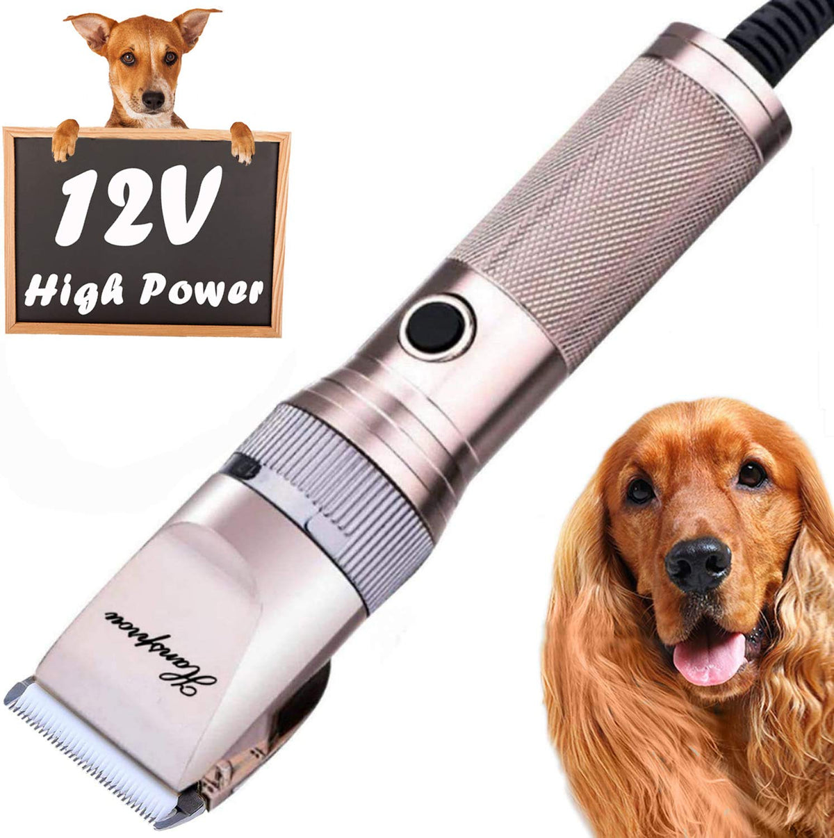 Dog Shaver Clippers with Guard Combs Brush Pack of 2 M41144