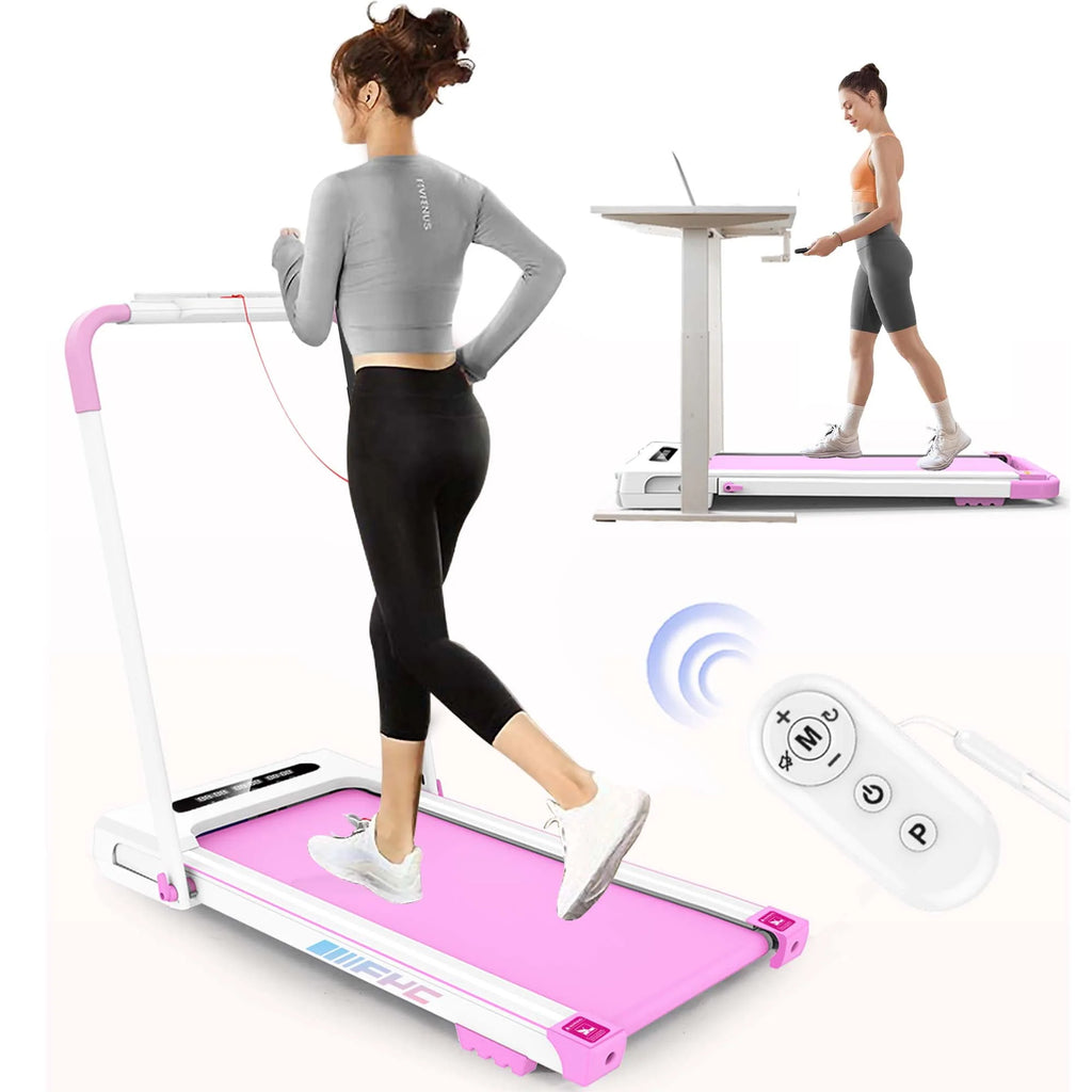 3.5 HP 2 in 1 Folding Treadmill 300lb Capacity Black B957
