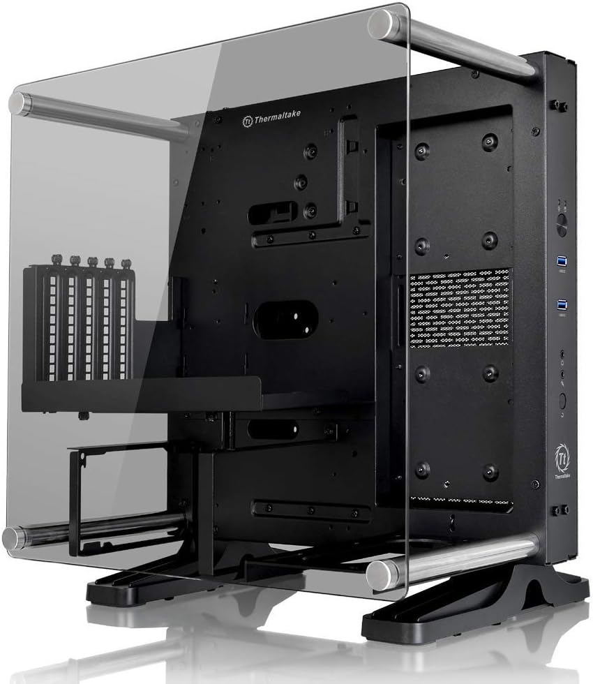 Black Mini ITX Open Frame Tempered Glass Computer Case E389787