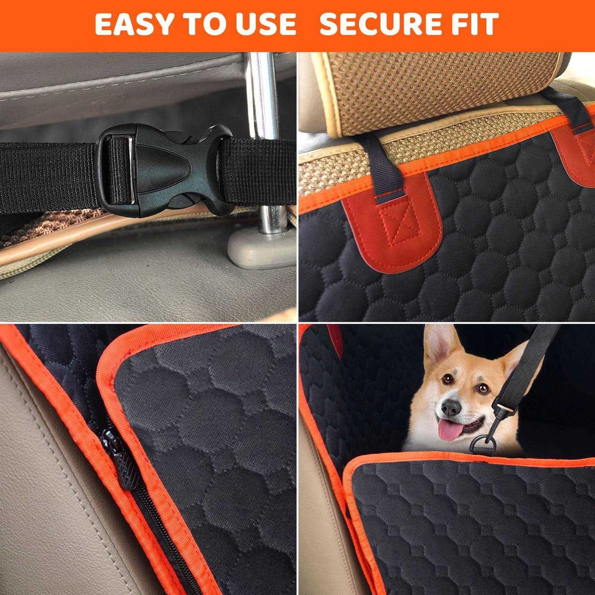 Hard Bottom Waterproof Dog Car Seat Cover G85780