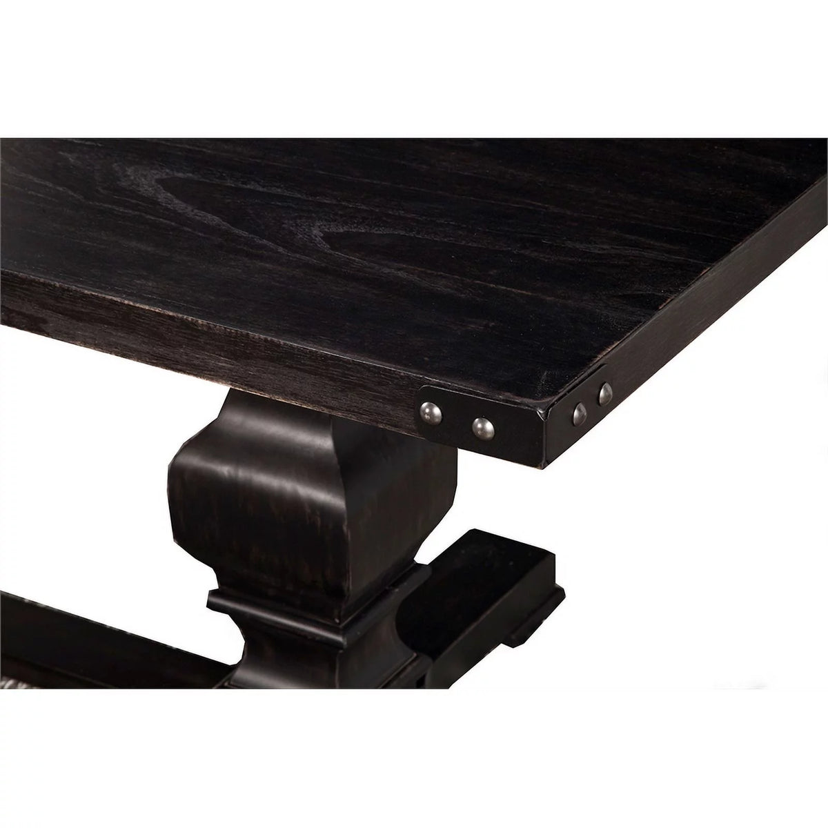 7 Piece Dark Oak Dining Table and 6 Chairs T37183