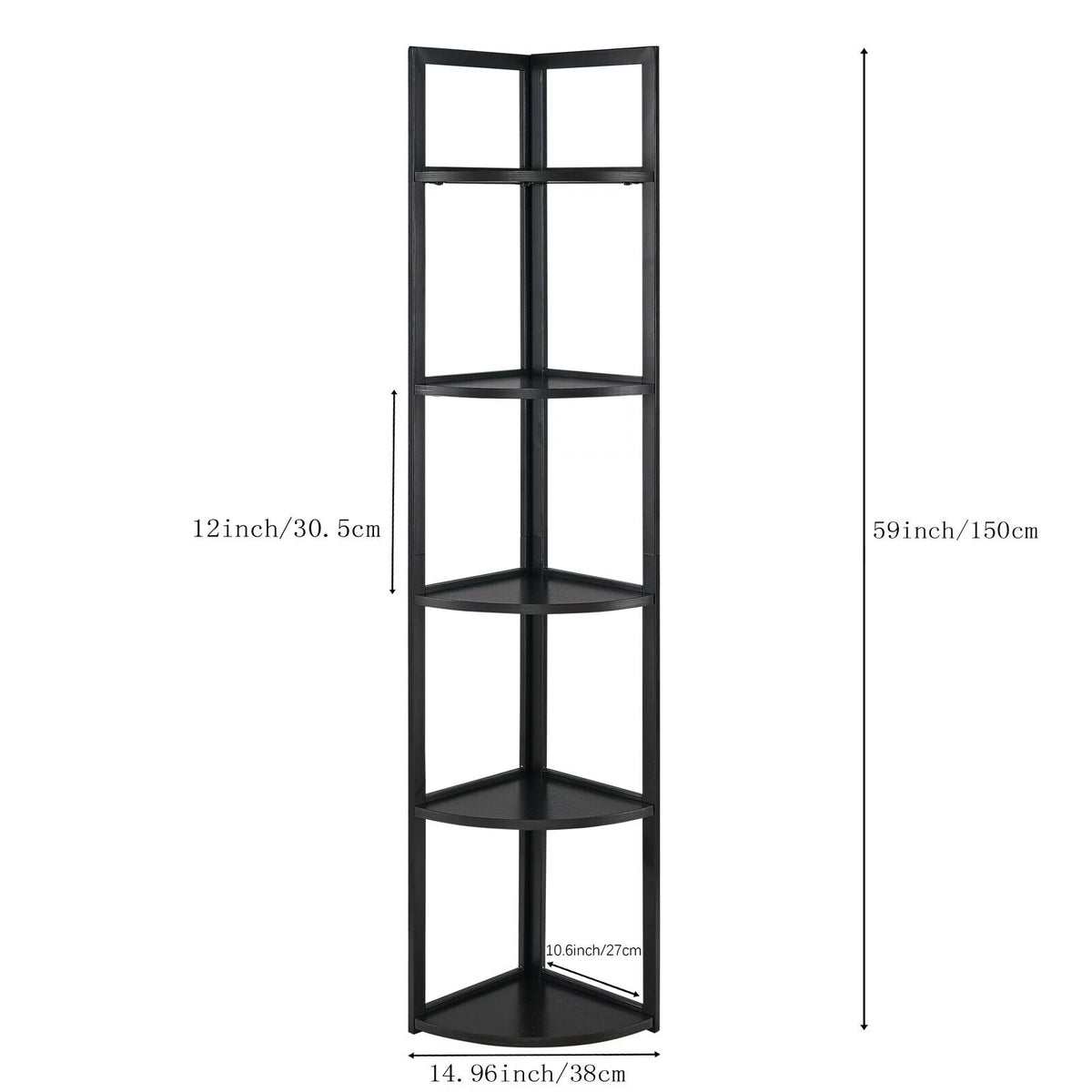 5 Tier Corner Bookcase T837731