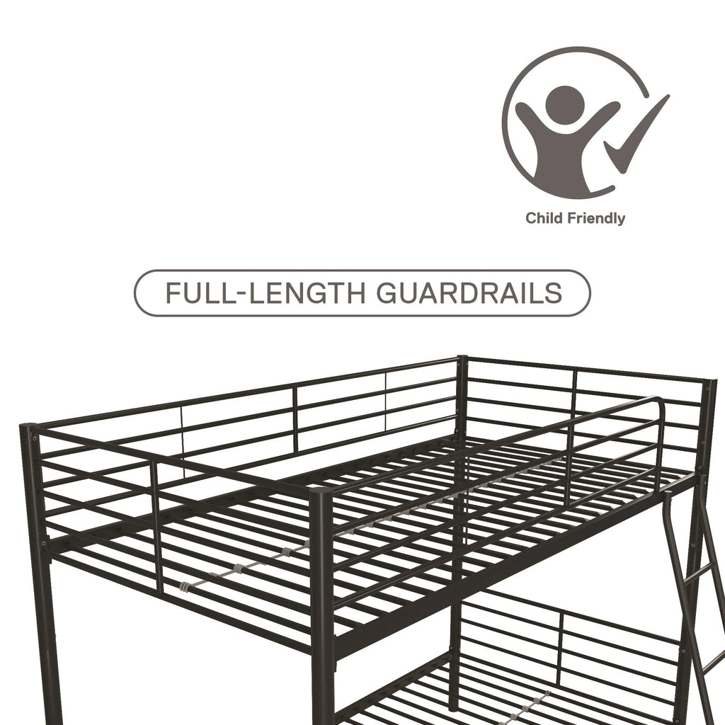 Black Twin over Twin Metal Bunk Bed V734705
