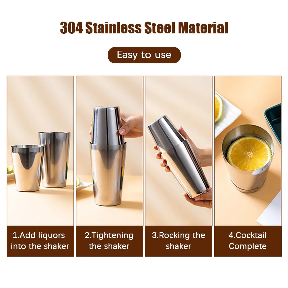 14 Pc Bartender Kit Cocktail Shaker Set O166
