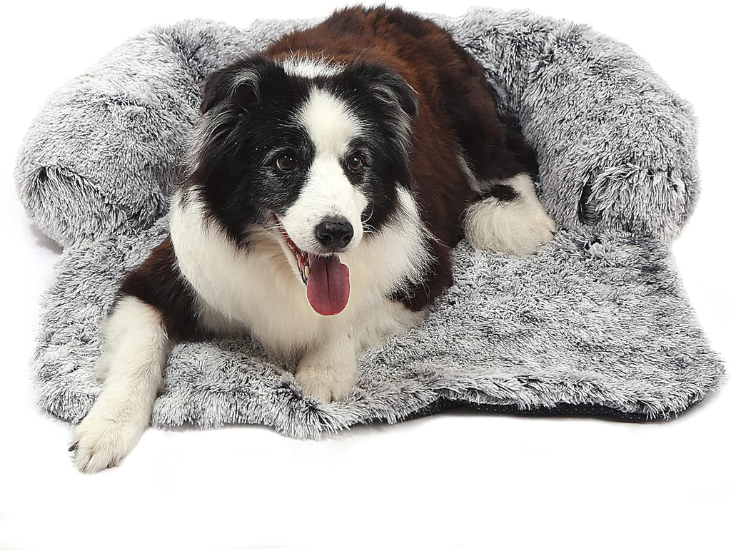 Fluffy Plush Dog Bed with Removable Washable Cover Y410