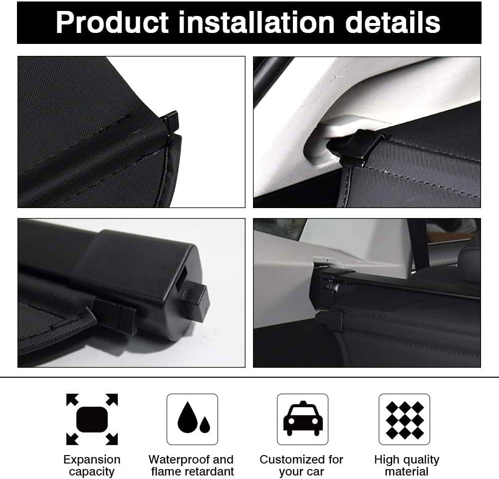 Black Retractable Cargo Cover P8811
