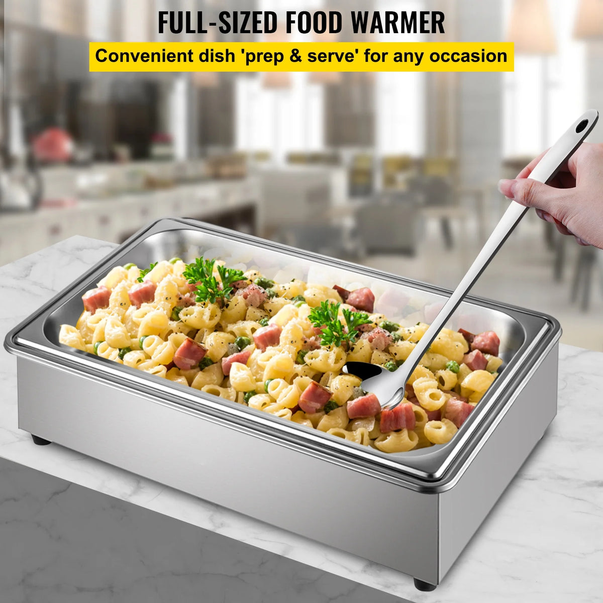 9.5 Quart Electric Stainless Steel Food Warmer with Lid E909280
