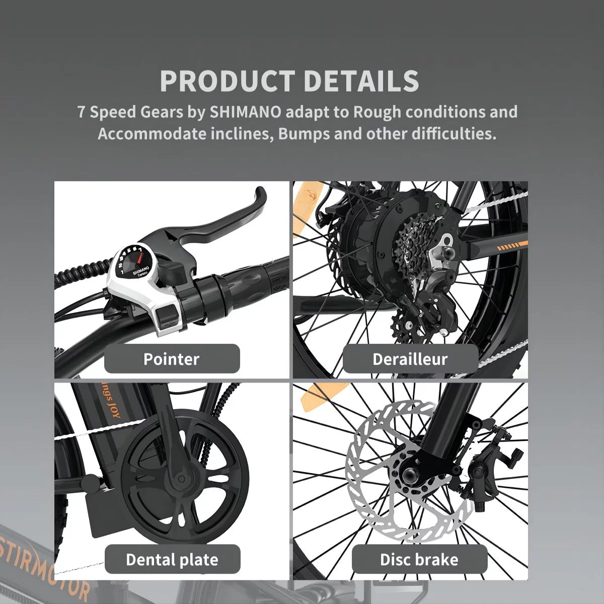 Folding 20x4 Inch Fat Tire Electric Bike with 500W Motor 36V 13AH Removable Lithium Battery T325395