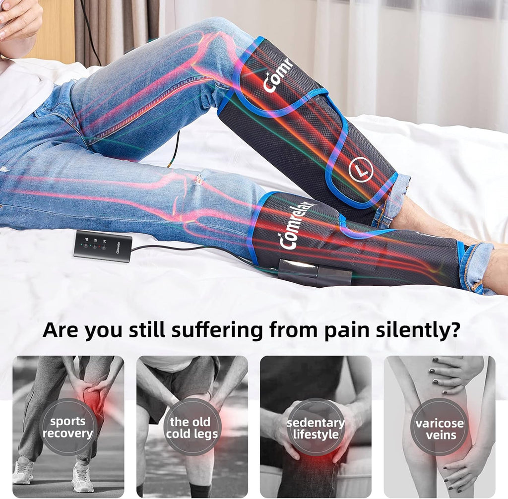 Portable Rechargeable Leg Massager with Heat Air Compression Y5242