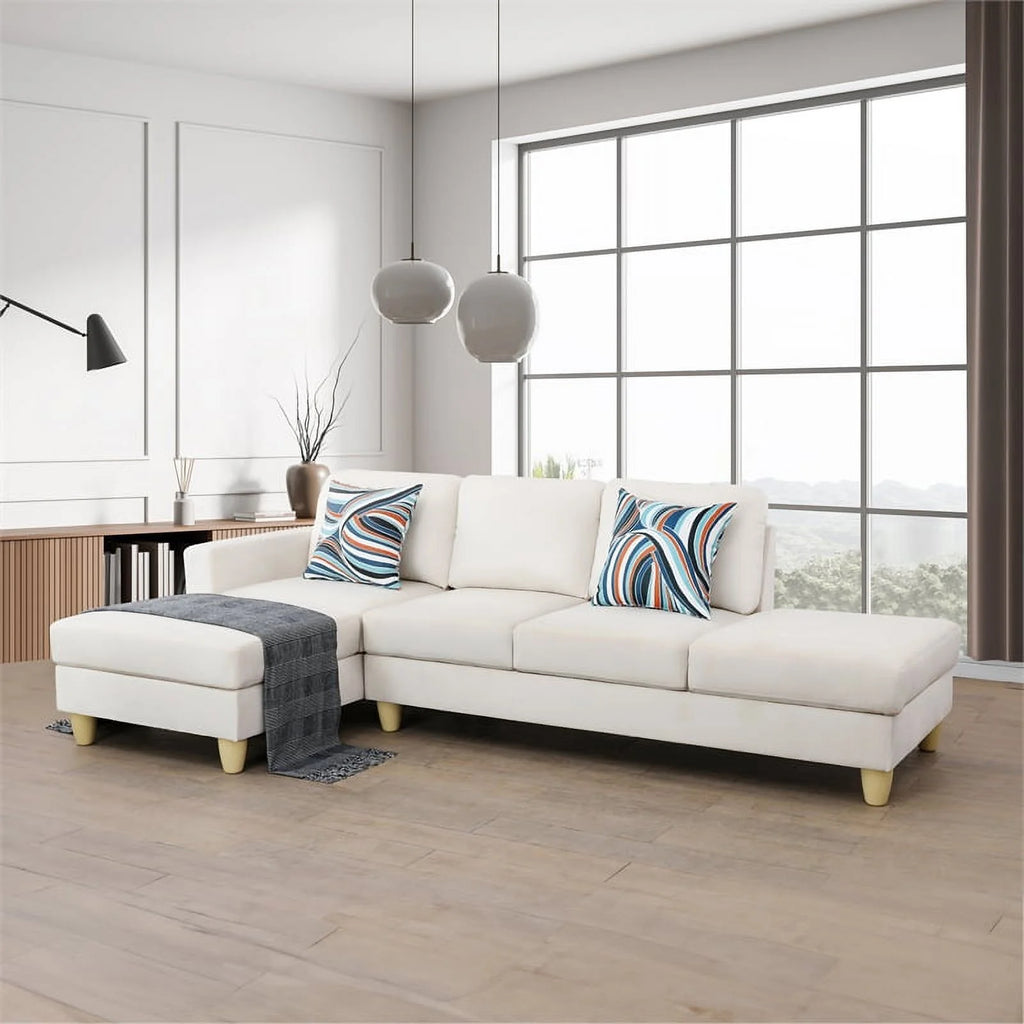 Cream White Sectional Sofa Y356