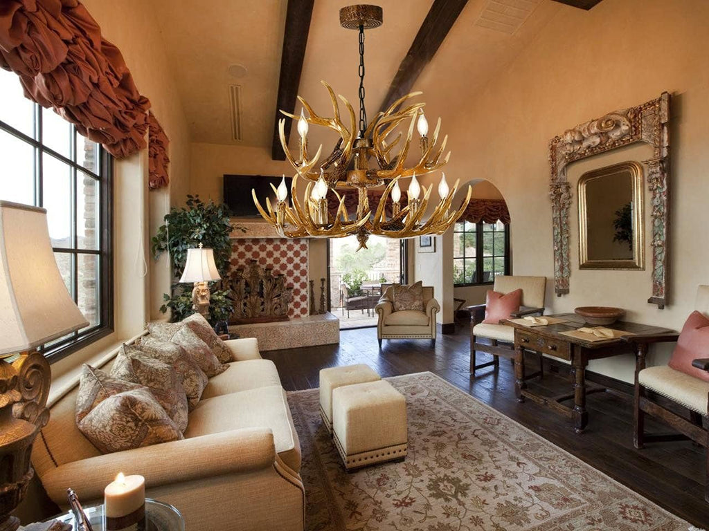 Antler Chandelier 9 Lights E12 Base I3893