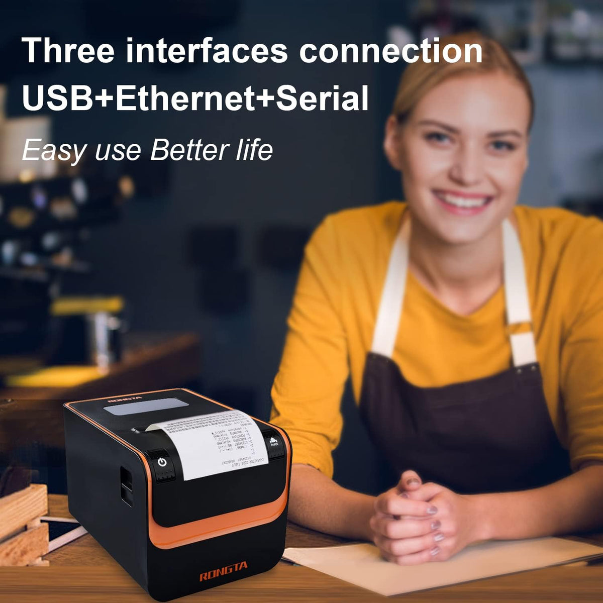 80mm Direct Thermal Receipt Printer with Auto Cutter V74599