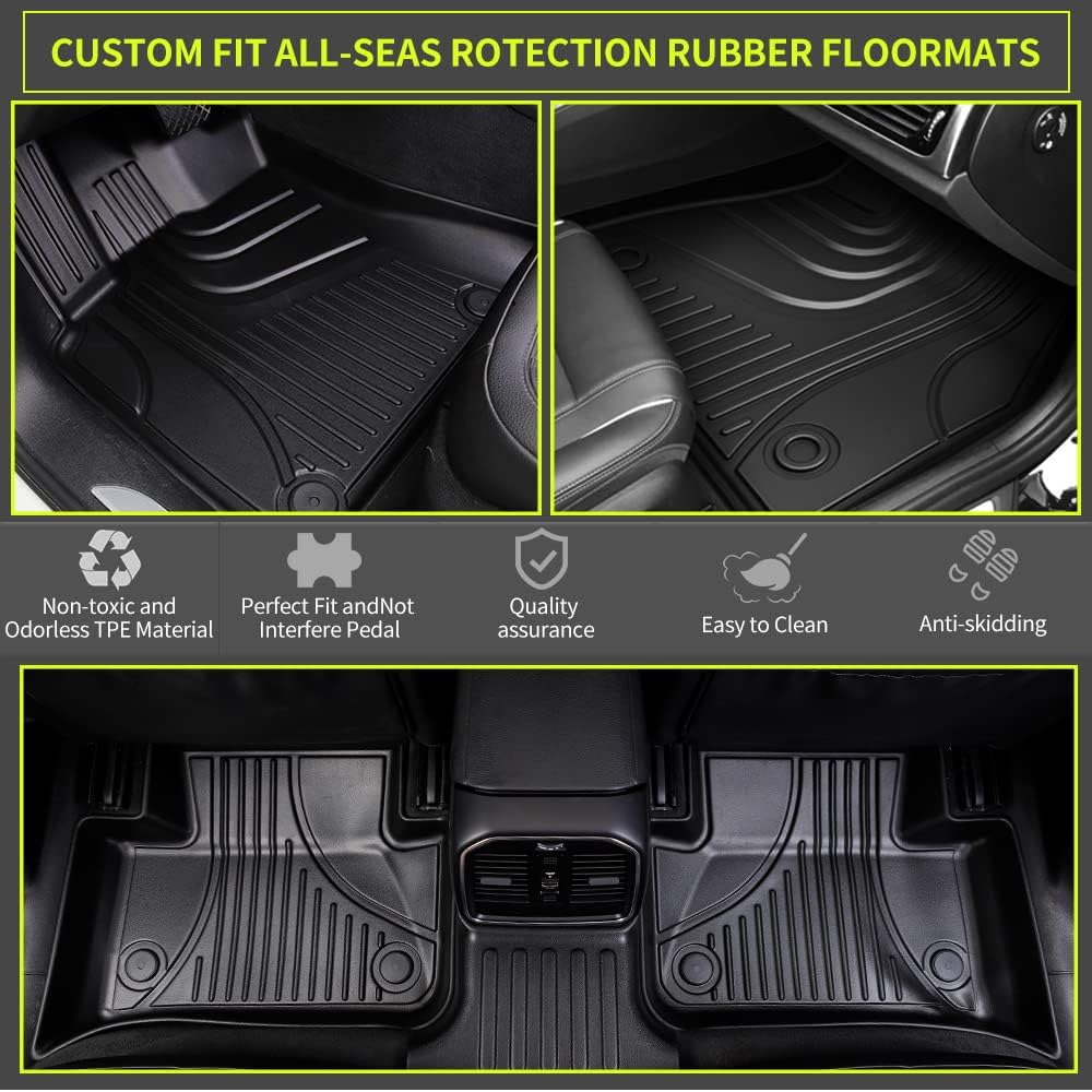 Black TPE All Weather Car Floor Liners Z214