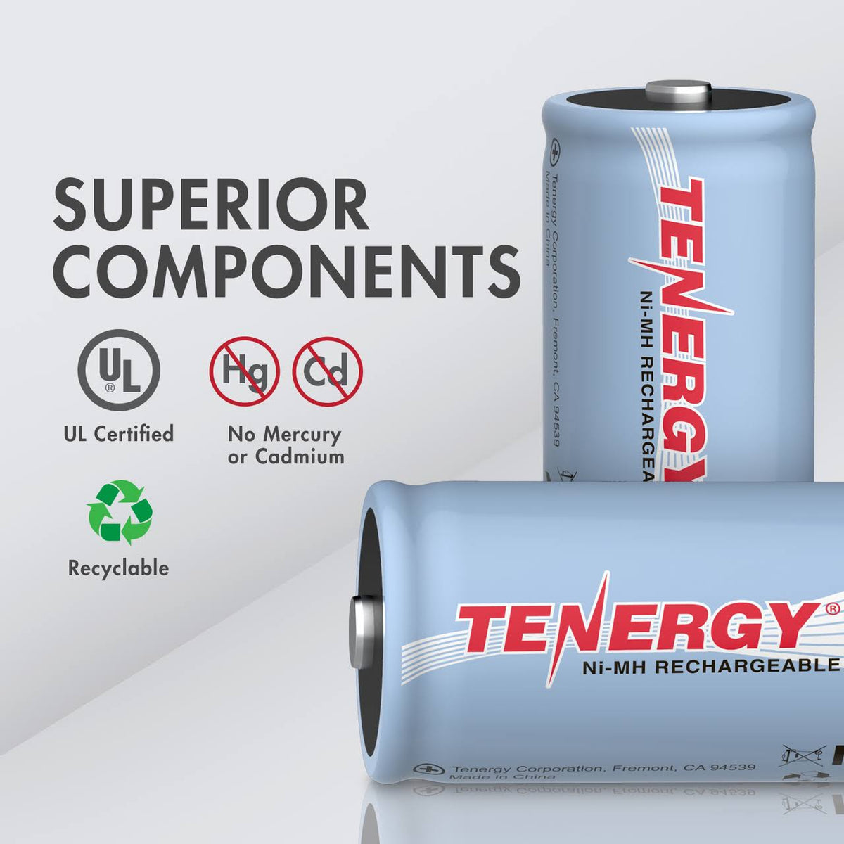 8 Pcs D Size Rechargeable Batteries A348443