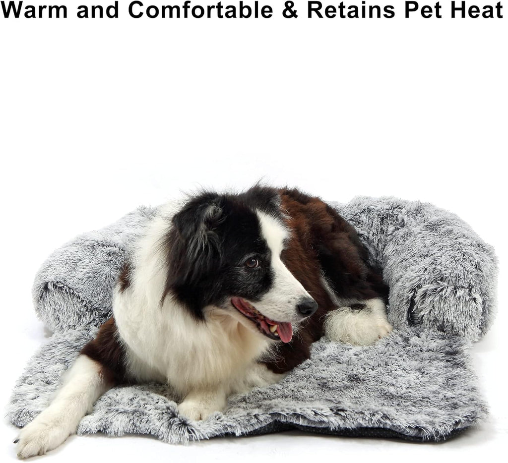 Fluffy Plush Dog Bed with Removable Washable Cover Y410