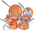 10 Piece Nonstick Ceramic Cookware Set with Stainless Steel Handles I3784