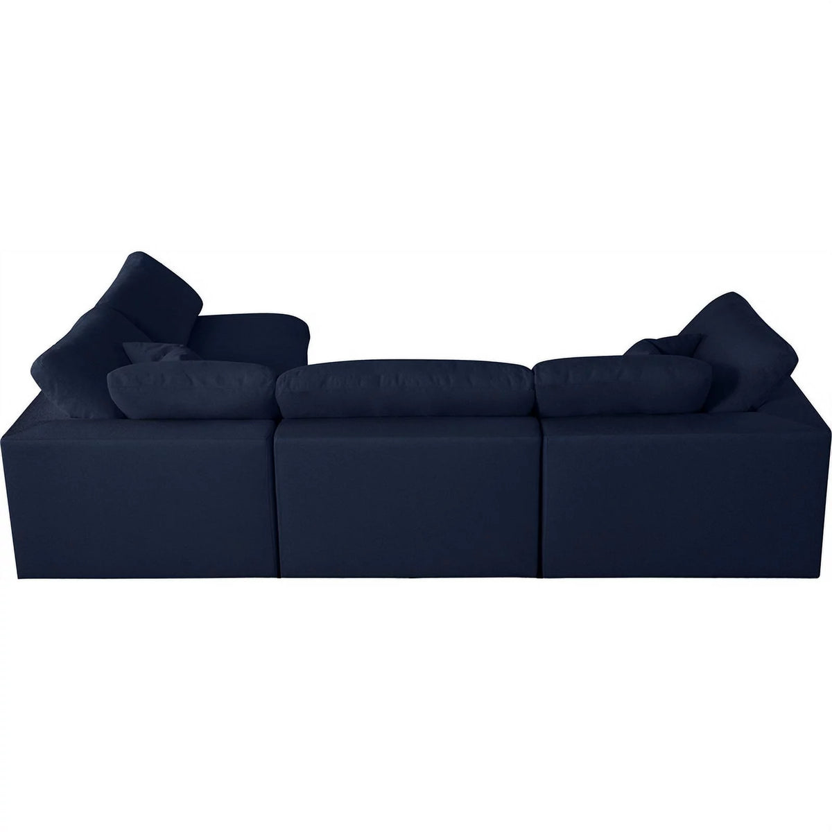 Navy Linen Fabric Modular Sectional S1043