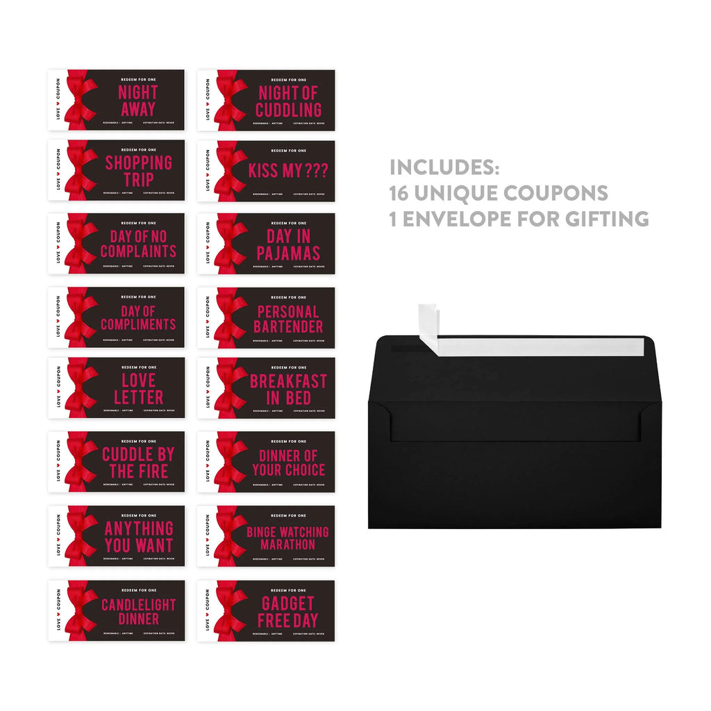 16-Pk Red Bow Coupons W1959