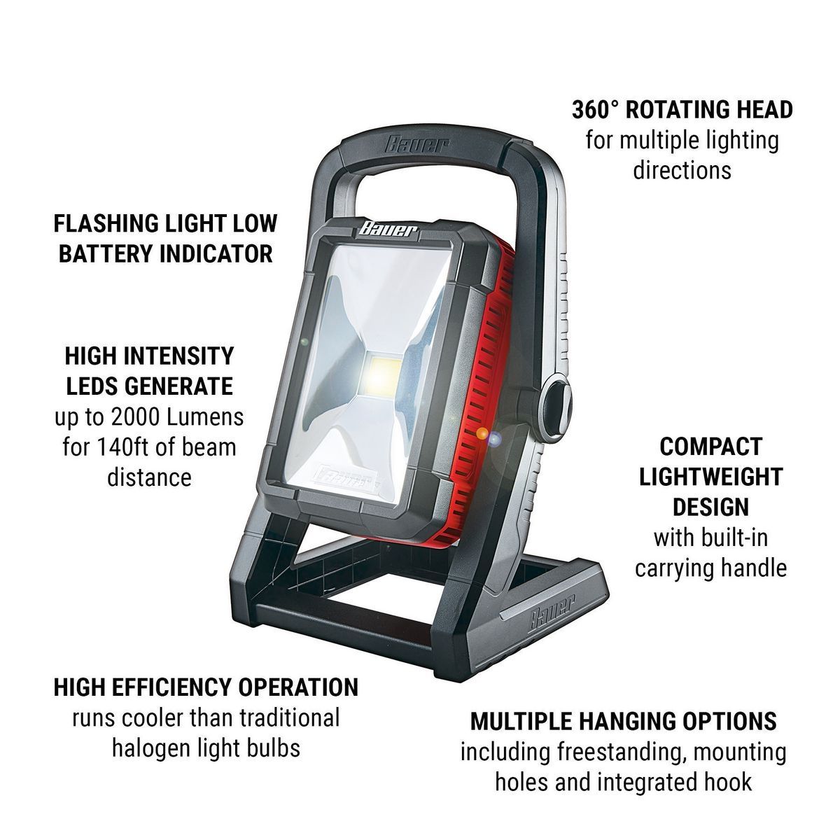 20V Cordless 2000 Lumen Work Light H7001