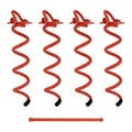 4 Pack Red Twist Tent Stakes E5434