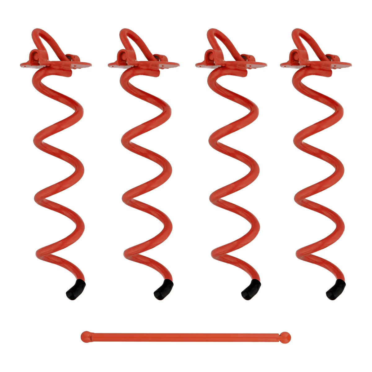 4 Pack Red Twist Tent Stakes E5434