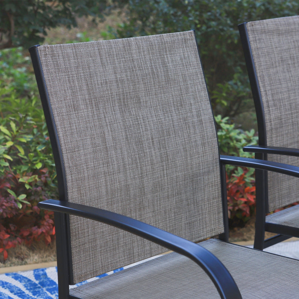 7-Piece Outdoor Patio Dining Set with 6 Textilene Chairs & Metal Table Q51003