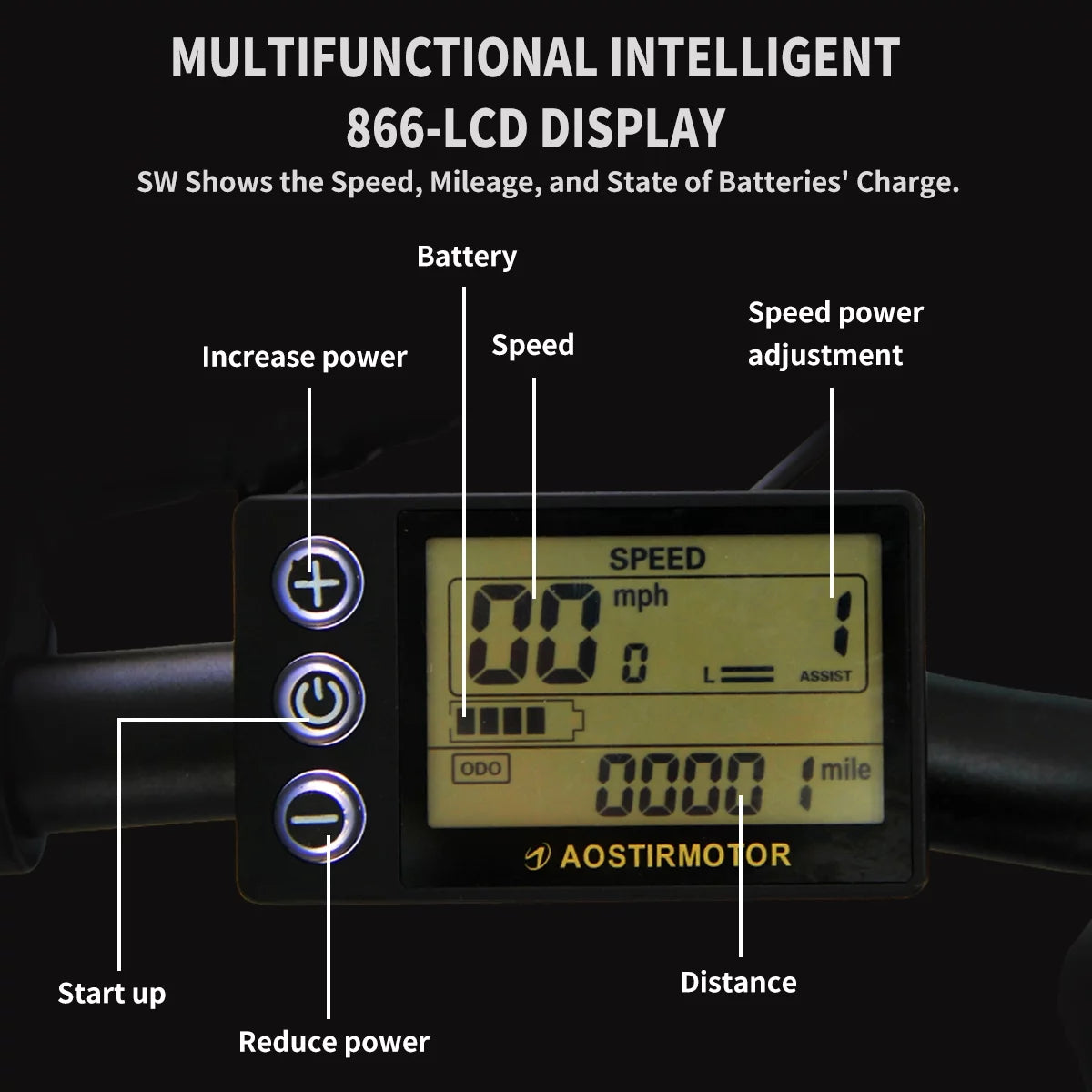 Folding 20x4 Inch Fat Tire Electric Bike with 500W Motor 36V 13AH Removable Lithium Battery T325395