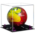 Black Base Acrylic Bowling Ball Display Case with Clear Risers X238292