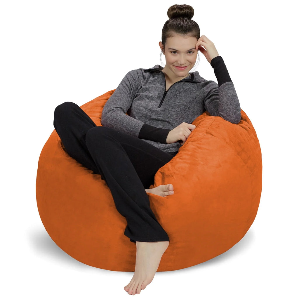 Charcoal 3 ft Memory Foam Bean Bag Chair N998