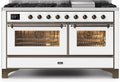 White Dual Fuel Natural Gas Range F964