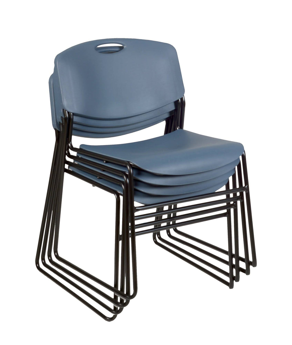 48x22 Square Breakroom Table with 4 Stack Chairs C3651