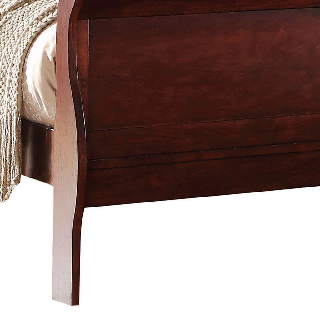 Full Size Sleigh Bed Cherry Brown K871486