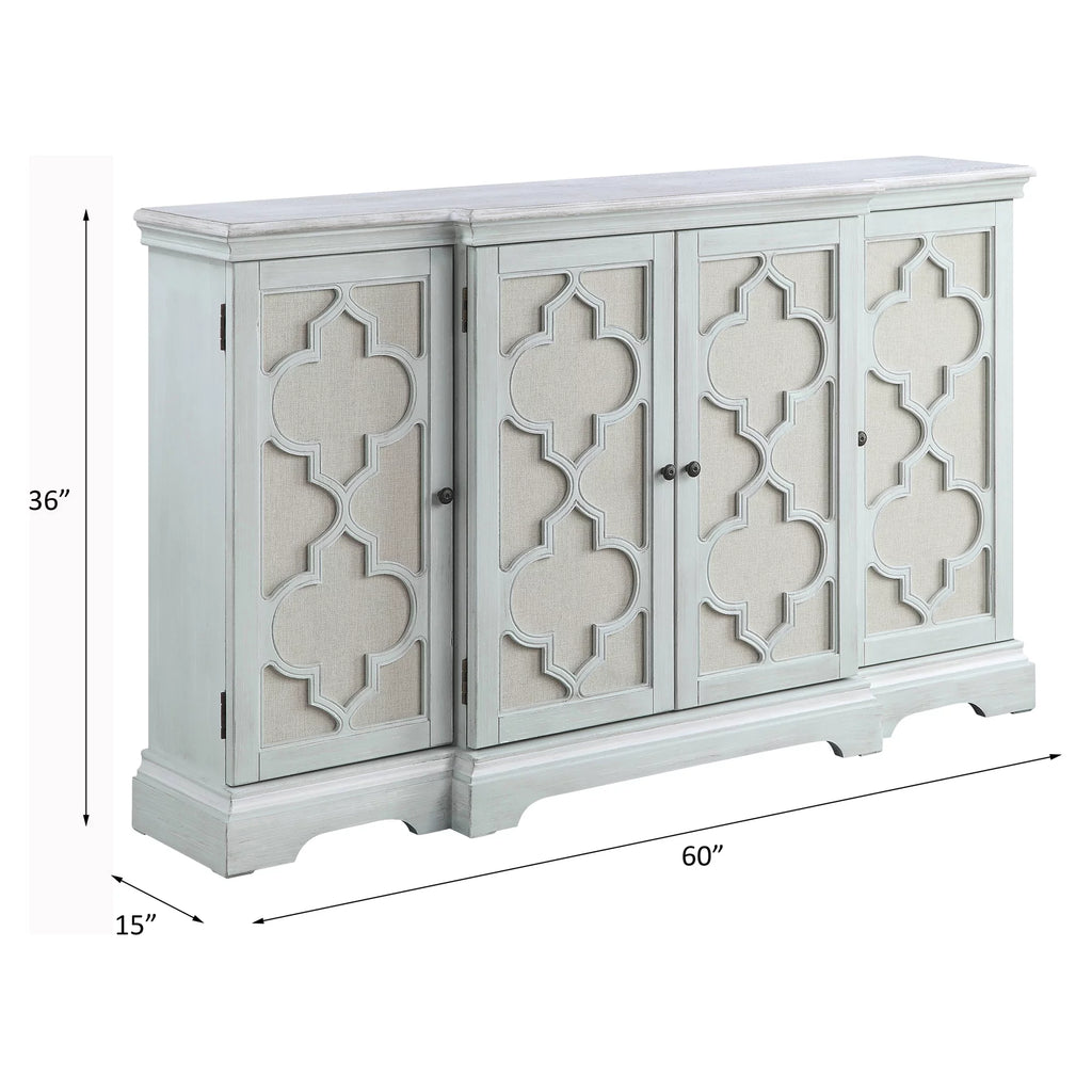 Light Teal Console Table with Door B149061