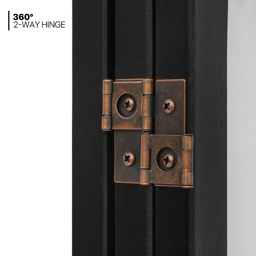Black 3 Panel Wood Folding Room Divider X751