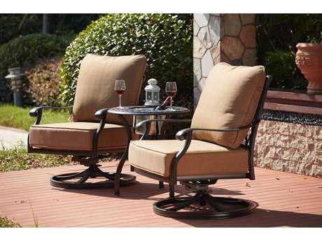 Antique Bronze Cast Aluminum Swivel Rocker Club Chair O931783