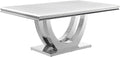 White Faux Marble Top Dining Table Q6770