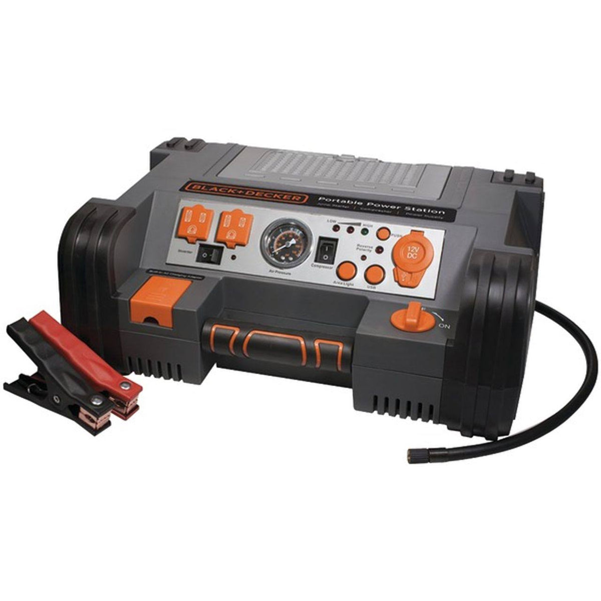 Portable Power Station: 900 Peak/450 Instant Amps, 500W Inverter, 120 PSI Air Compressor T310025
