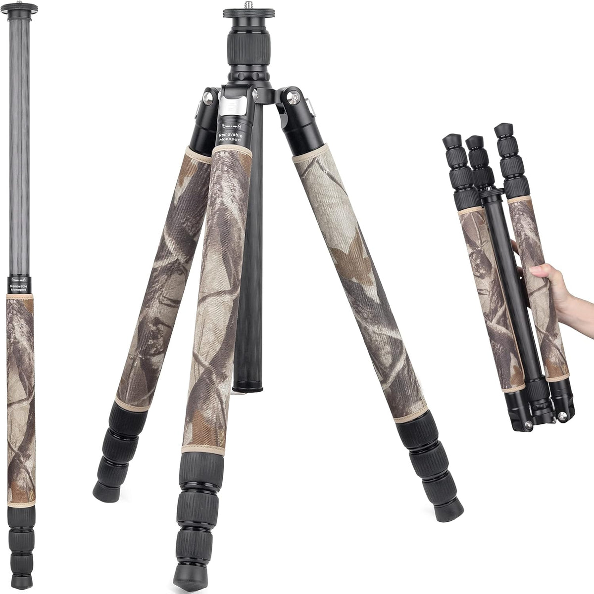 Carbon Fiber Heavy Duty Compact Tripod Monopod O66497