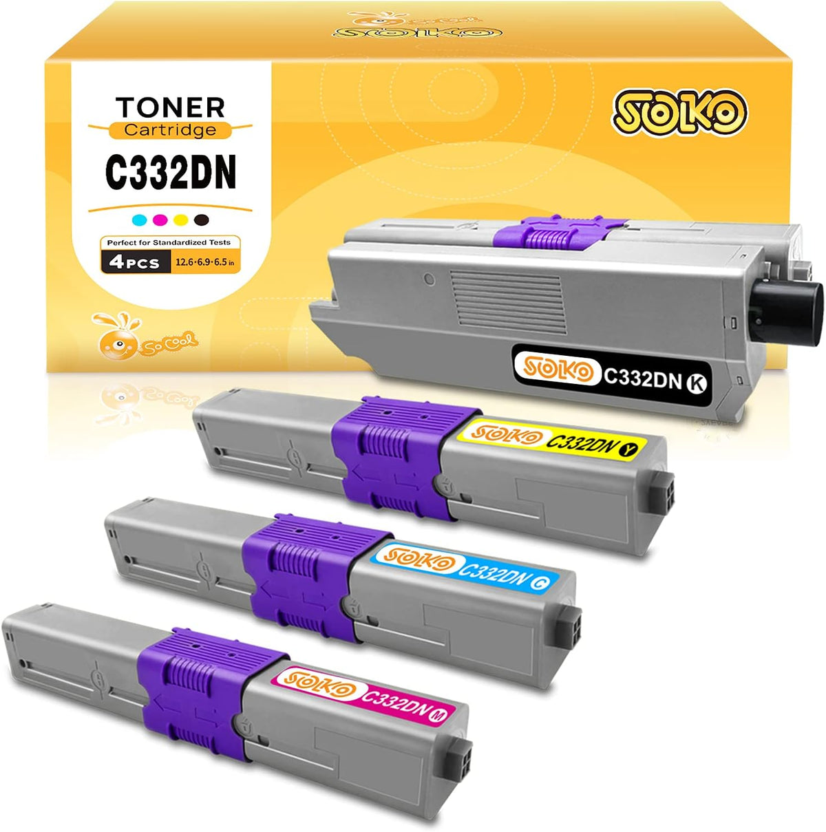 Remanufactured Toner Cartridge 1 Black 1 Cyan 1 Magenta 1 Yellow V4828