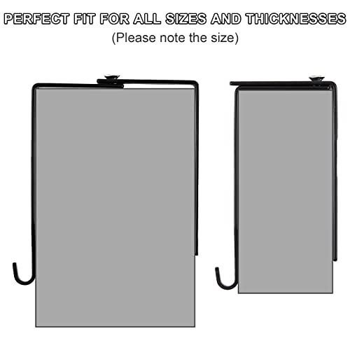 12 Pcs Adjustable Metal Cubicle Hanger Set (Black) B116