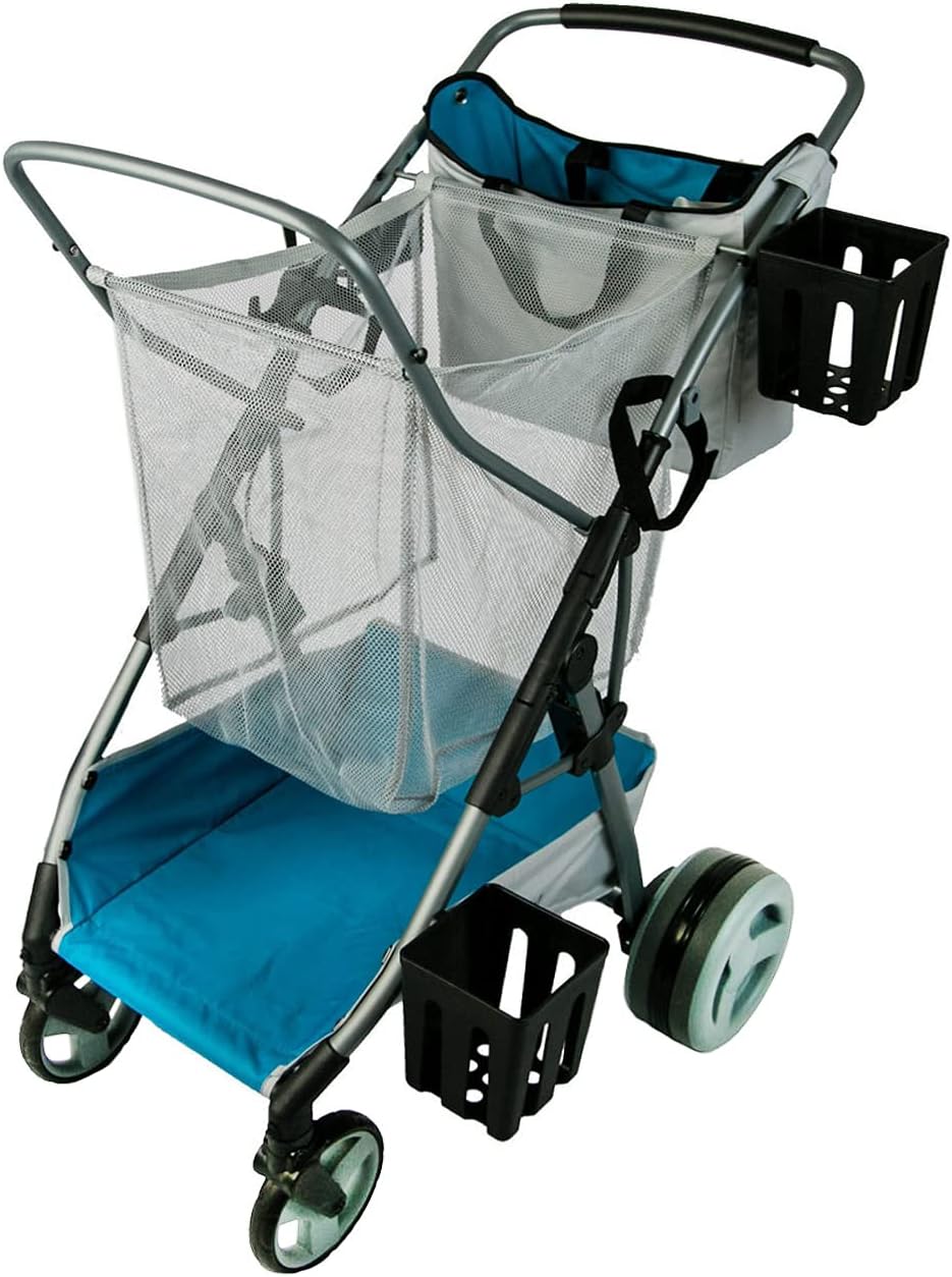 Compact Folding Cart with Oversized Wheels and Aluminum Frame V3089