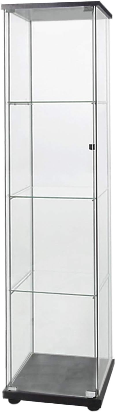 Glass-Door 4-Shelf Curio Cabinet M8265