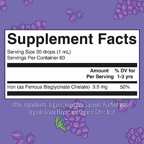 Liquid Iron Supplement for Children Ages 1-3, 2 Fl Oz F695