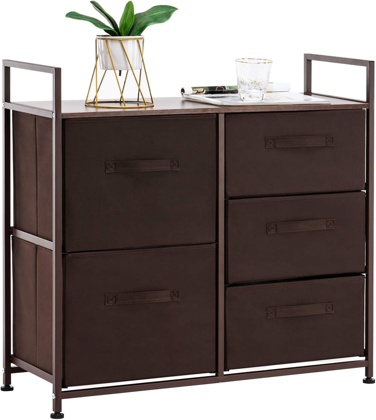 Fabric 5 Drawer Dresser Tower P366957